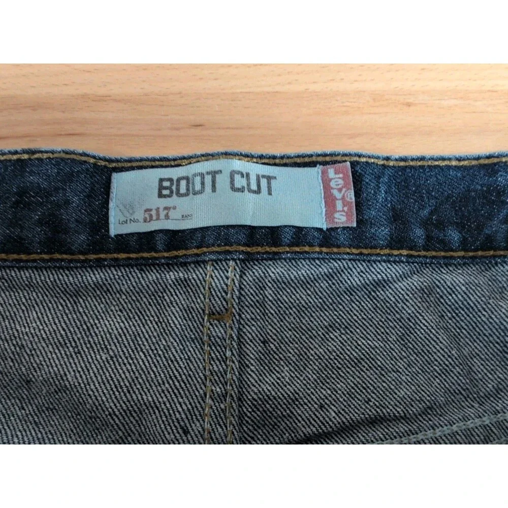Levis 517 Jeans Mens 38x33 Blue Bootcut Denim Pants Dark Wash Western Workwear